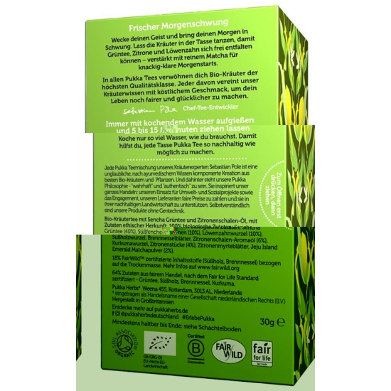 Pukka Clean Matcha Green Tee Bio Beutel 20 Stück buy online
