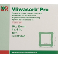 Vliwasorb Pro Wundverband 10x10cm 10 Stück