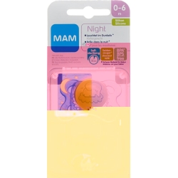 Mam Night Nuggi Sili 0-6m Spez Kol Boy 2 Stück