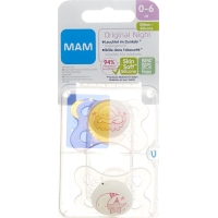Mam Night Nuggi Sili 0-6m Spez Kol Girl 2 Stück