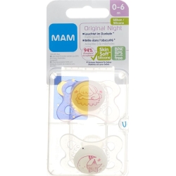 Mam Night Nuggi Sili 0-6m Spez Kol Girl 2 Stück