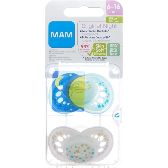 Mam Night Nuggi Sili 6-16m Spez Kol Boy 2 Stück buy online