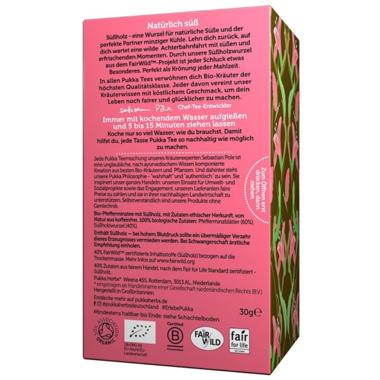 Pukka Pfefferminz & Süssholz Tee Bio Beutel 20 Stück buy online
