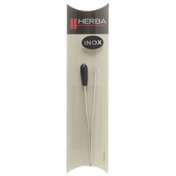Herba tweezers inclined inox white
