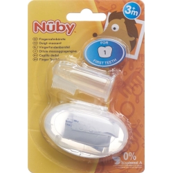 Nuby finger toothbrush with storage box