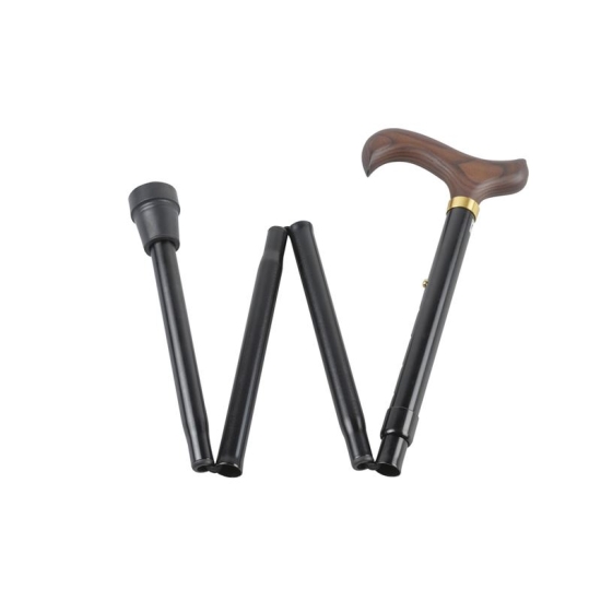Gastrock Faltstock 85-95cm 4f Alu Schwarz Derby buy online