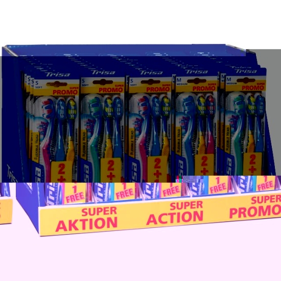 Trisa Flexible Head Display Trio Soft/med 50 Stück buy online