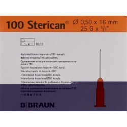 Sterican Nadel 25g 0.50x16mm Orange Luer 100 Stück