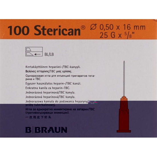 Sterican Nadel 25g 0.50x16mm Orange Luer 100 Stück buy online