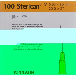 Sterican Nadel 20g 0.90x50mm Gelb Luer 100 Stück