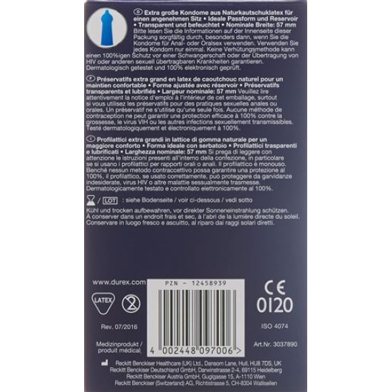 Durex Extra Gross Präservativ 12 Stück buy online