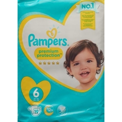 Pampers Premium Prot Grösse 6 15+kg Tragepack 19 Stück