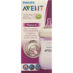 Avent Philips Natural Bottle 260ml Purple