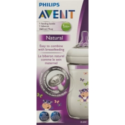Avent Philips Natural Bottle 260ml Hippo