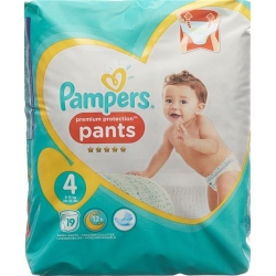 Pampers Prem Prot Pan Grösse 4 9-15kg Maxi Trag 19 Stück