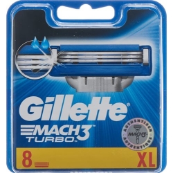 Gillette Mach3 Turbo 3D System blades 8 pieces