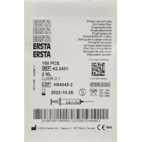 Ersta Einmalspritzen Luer 2ml Zentrisch 100 Stück