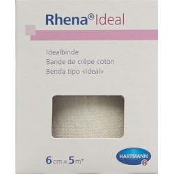 Rhena Ideal Elastische Binde 6cmx5m Weiss Neu