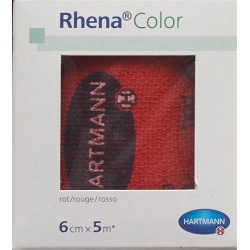 Rhena Color Elastic Bandages 6cmx5m Red