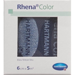 Rhena Color Elastic Bandages 6cmx5m Blue