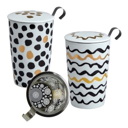 Herboristeria Tasse Waves & Dots mit Sieb Ass