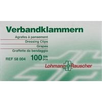 L&r Verbandklammern Hautfarben 100 Stück