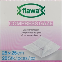 Flawa Gazekompressen Geschnitten 25x25cm 20 Stück