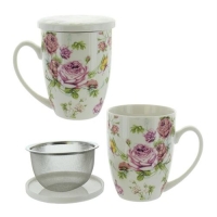 Herboristeria Roses mug with strainer