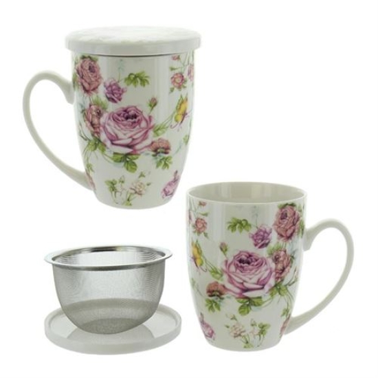 Herboristeria Roses mug with strainer buy online