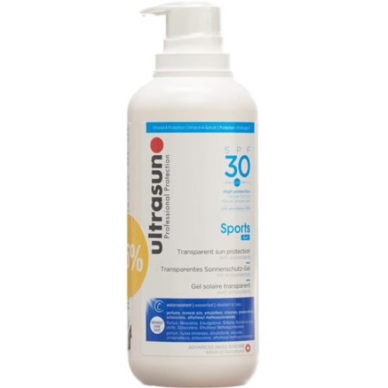 Ultrasun Sports gel SPF 30 -25% carton 400 ml