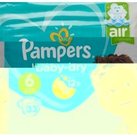 Pampers Baby Dry Grösse 6 13-18kg Ext Larg Spar 34 Stück