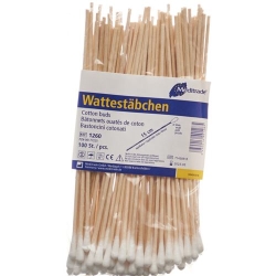 Meditrade Wattestäbchen Klein 15cm Holz 100 Stück