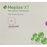 Mepilex Safetac XT Schaumverband 15x15cm 5 Stück