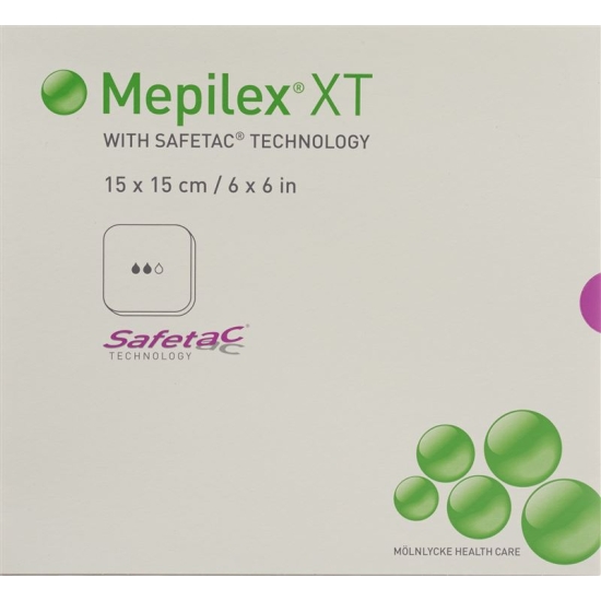 Mepilex Safetac XT Schaumverband 15x15cm 5 Stück buy online