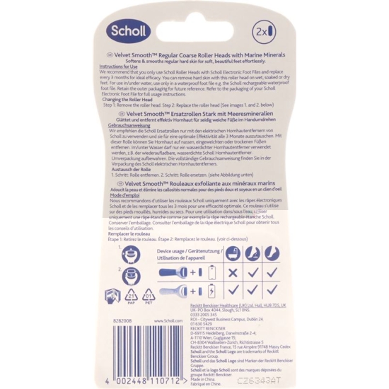 Scholl Velvet Smooth Wet & Dry Ersatzrollen stark 2 Stück buy online