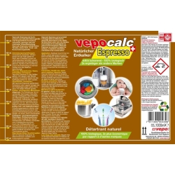 Vepocalc Espresso Natürlicher Entkalker Flasche 1000ml