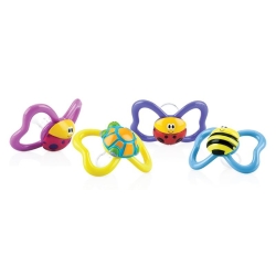 Nuby Nuggi Paci-Pals Oval Silikon Noppen 6-36