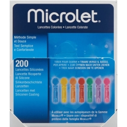 Microlet Lanzetten Farbig 200 Stück
