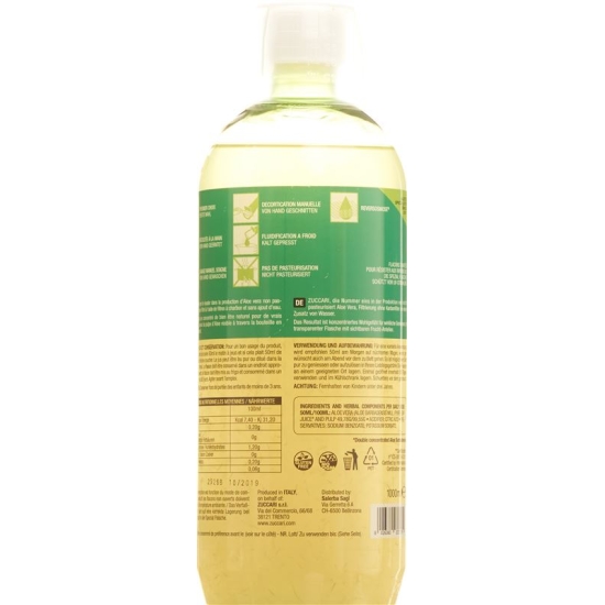 Zuccari Aloe Vera Saft Rein 1L buy online