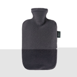Fashy Wärmflasche 2L Vlies Bezug Anthrazit