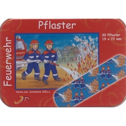 Doell Heftpflaster 19x72mm Feuerwehr Dose 20 Stück