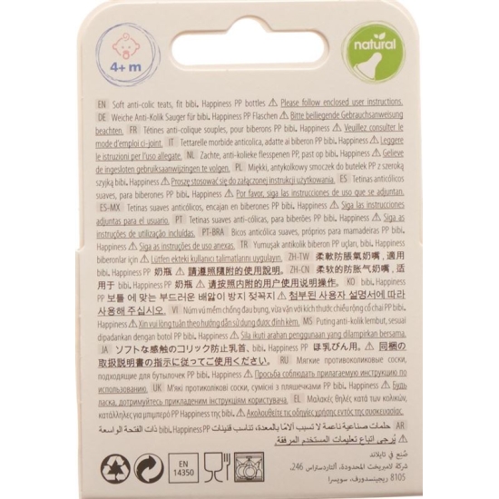 Bibi Sauger Sh Happiness Natsil 4+ New buy online