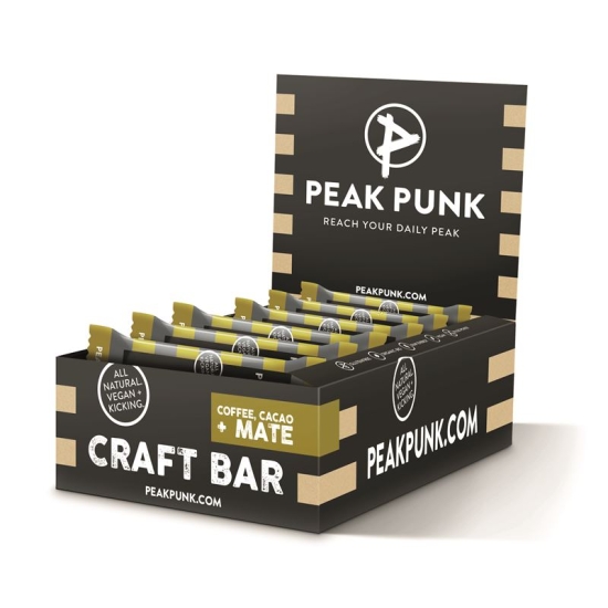 Peak Punk Bio Craft Bar Displ Cac Coff&mate 15x 38g buy online