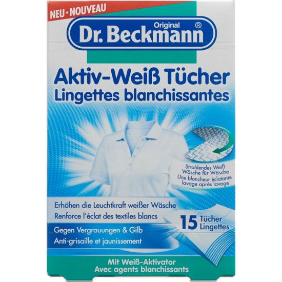 Dr. Beckmann Aktiv-wei? Tuecher 15 Stück buy online