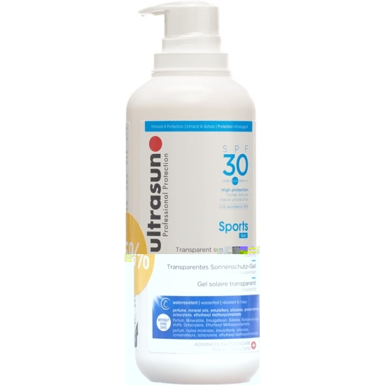 Ultrasun Sport Gel SPF 30 Dispenser 400ml 25% discount buy online