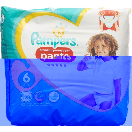 Pampers Prem Prot Pan Grösse 6 15+kg Ex Lar Spar 28 Stück buy online