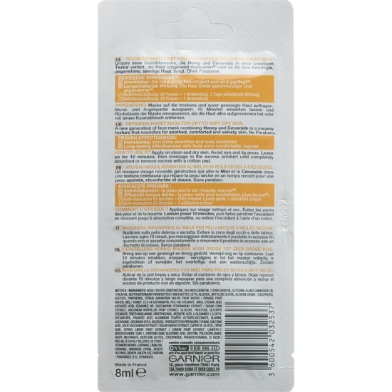 Garnier Skinactive Sach Mask Repairing Honey 8ml buy online