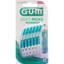 Gum Sunstar Bristles Soft Picks Advanced Large 30 pieces