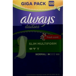 Always Slipeinlage Slim Multiform Fresh Scent Giga Pack 100 Stück