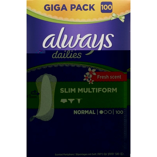 Always Slipeinlage Slim Multiform Fresh Scent Giga Pack 100 Stück buy online